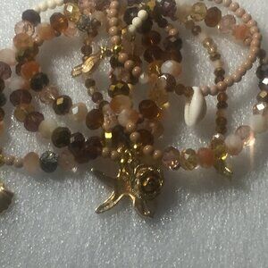 Brownie & Cream Bracelets w/ charms